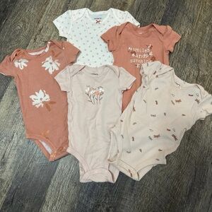 Carter's Bodysuits - Peach and Cream Collection